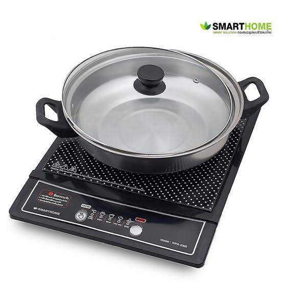 SMARTHOME สมาร์ทโฮม เตาแม่เหล็ก เตาแม่เหล็กไฟฟ้าพร้อมหม้อสแตนเลส รุ่น WPA-2009 รับประกัน3ปี