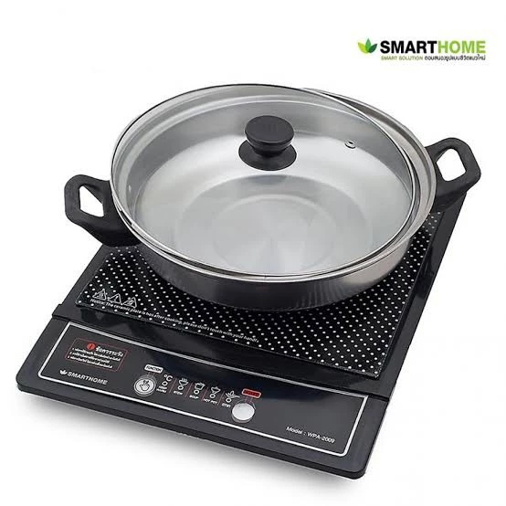 SMARTHOME สมาร์ทโฮม เตาแม่เหล็ก เตาแม่เหล็กไฟฟ้าพร้อมหม้อสแตนเลส รุ่น WPA-2009 รับประกัน3ปี