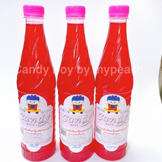 ‼️มีเก็บปลายทาง ยกแพ็ค3ขวด น้ำหวานแคนดี้บอย Candy Boy กลิ่นสตอเบอรี่