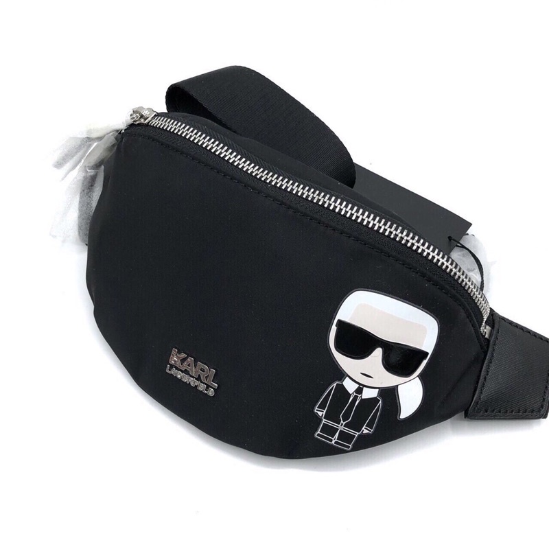 Clearance SALE!! คาร์ล ลาเกอร์เฟลด์ Karl Lagerfeld belt bag unisex กระเป๋า คาด อก คาดเอว ของแท้ ส่งฟ