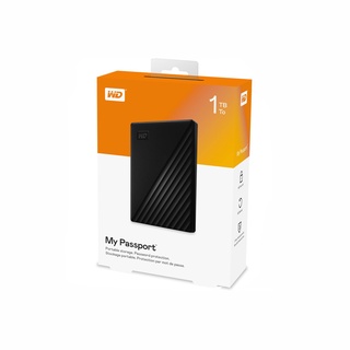 เอ็กซ์เทอร์นัลฮาร์ดดิสก์ สีดำ WD My Passport 1TB