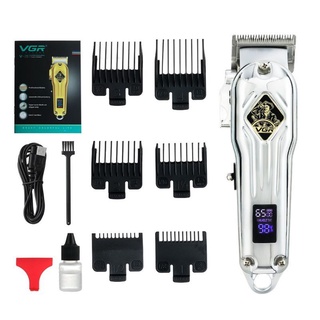 ปัตตาเลี่ยนตัดผมมาใหม่ล่าสุดยร่ห่อVGR-267หน้าจอ LED  ปัตตาเลื่ยน สีเงิน