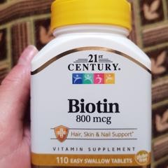 21st Century,Biotin 800 mcg,110 tablets