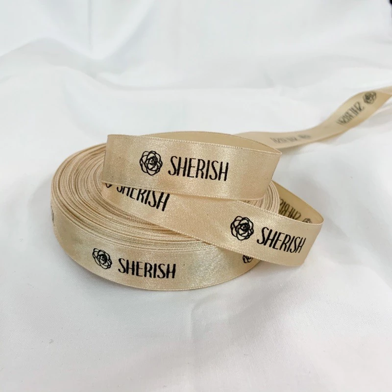 ป้ายสกรีน เนื้อริบบิ้นซาติน(สั่งทำ15-20วัน)
