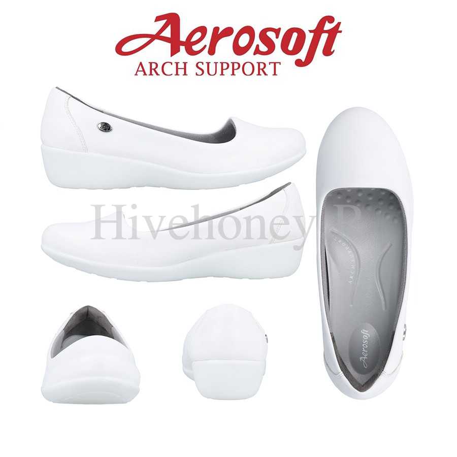 ☁️CW3133☁️ รองเท้าพยาบาล รองเท้าคัทชูเพื่อสุขภาพ aerosoft arch support(แอโร่ซอฟ)