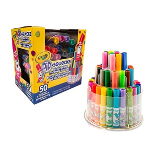 Crayola Pip Squeak Tower ชุดสีเมจิกแท่งสั้นล้างออกได้ในกล่องทาวเวอร์ 50 สี