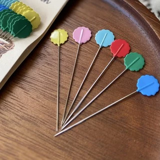 ☑️เข็มหมุดหัวดอกไม้ Japan ทนความร้อน!! Celluloid Flower Pin Cellulose-Head Pins [พร้อมส่งในไทย]