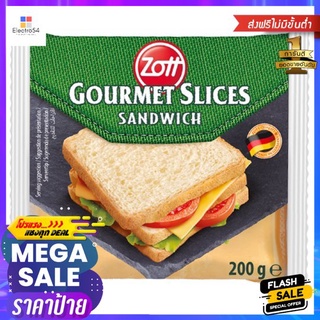 ซอท์ แซนวิช ชีส 12 แผ่น 200 กรัมZOTT SANWICH CHEESE 12 S 200G