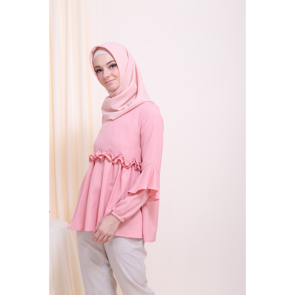 ขายดี!! เสื้อผู้หญิงวัสดุ Lady Zara Premium Kara Salmon Pink