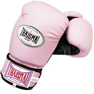 Thaismai นวมมวย รุ่น BG-124 - สีชมพูอ่อน/ดำ  หนังเทียม - Boxing Gloves Pink/BlackBG-124 PU