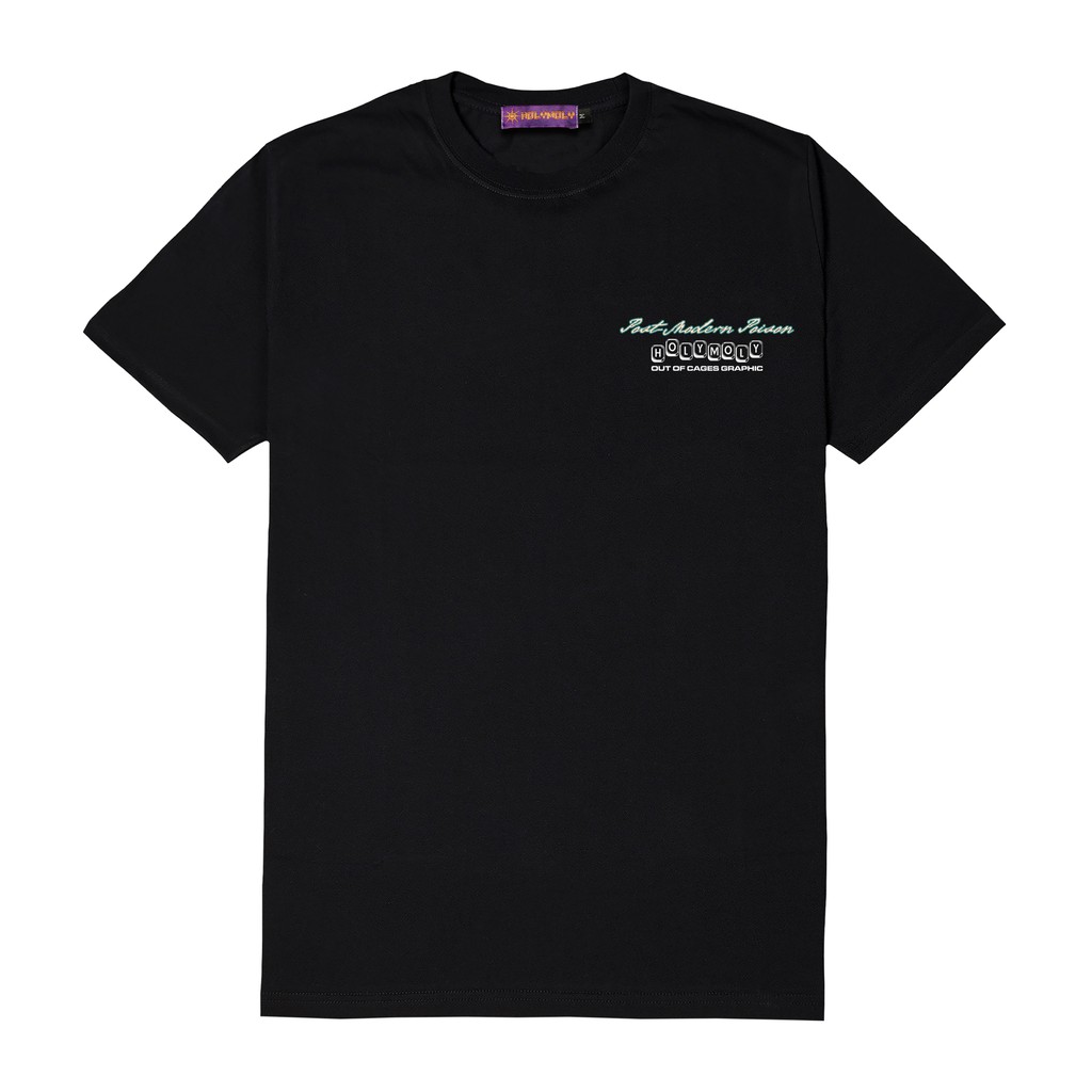 Holymoly เสื้อยืด ลาย Dystopian สีดํา