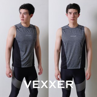 Vexxer TopDye Running Tanktop Z01 – สีเทา เสื้อกีฬา แขนกุด  เสื้อวิ่ง ออกกำลังกาย