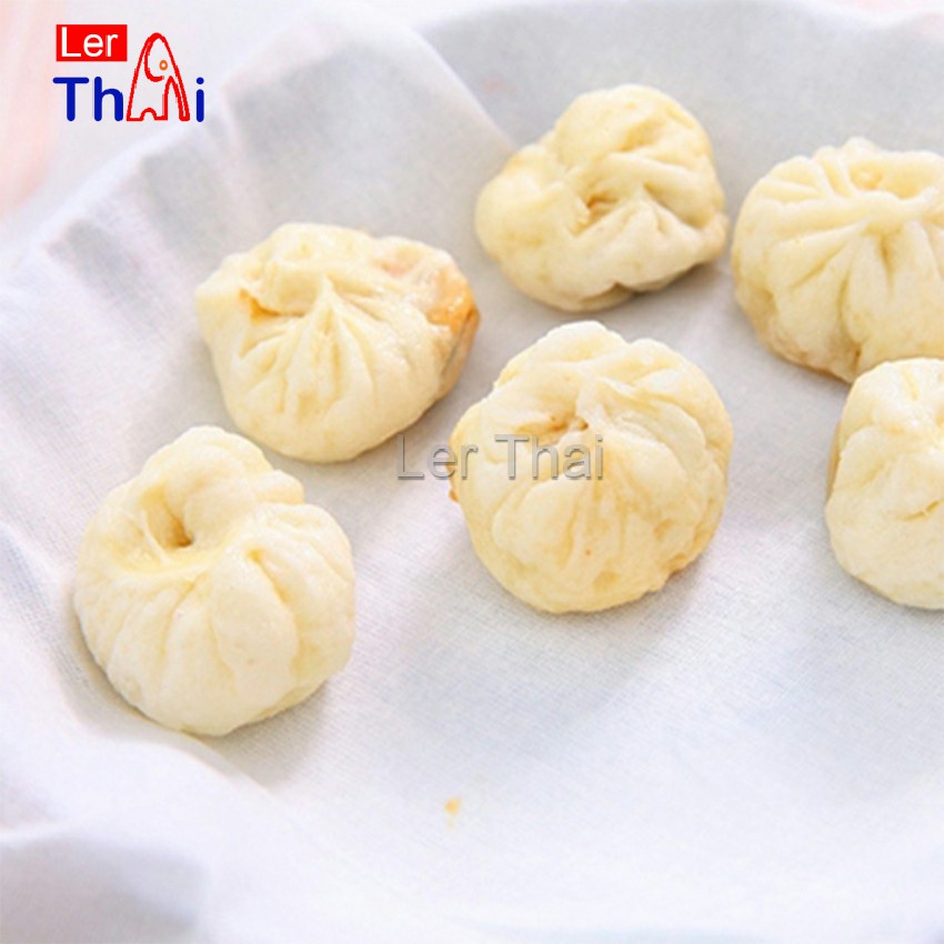 LerThai ผ้าขาวบาง(เล็ก) สำหรับนึ่งอาหาร สามารถซักแล้วนำกลับมาใช้ใหม่ได้ Steamer mat ราคา ถูกที่สุด ดีลบีเคเค แกลเลอรีภาพที่ 8