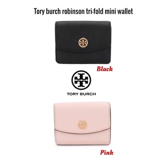 💕Tory burch robinson tri-fold mini wallet งานช้อป