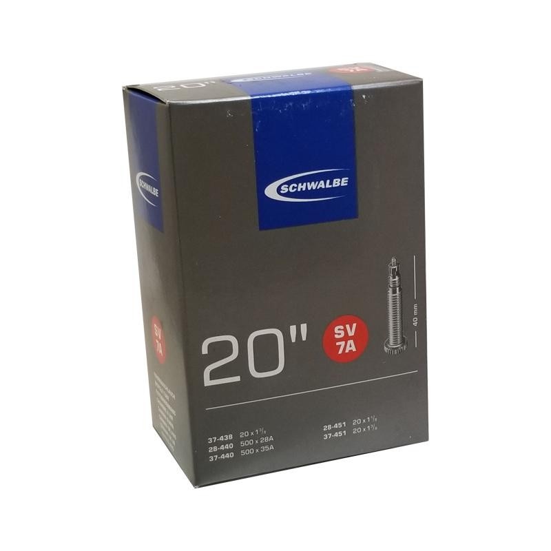 Schwalbe SV7A Presta Tube - 20" Tyres - 37-438 28-440 to 37-440 & 28-451 to 37-451
