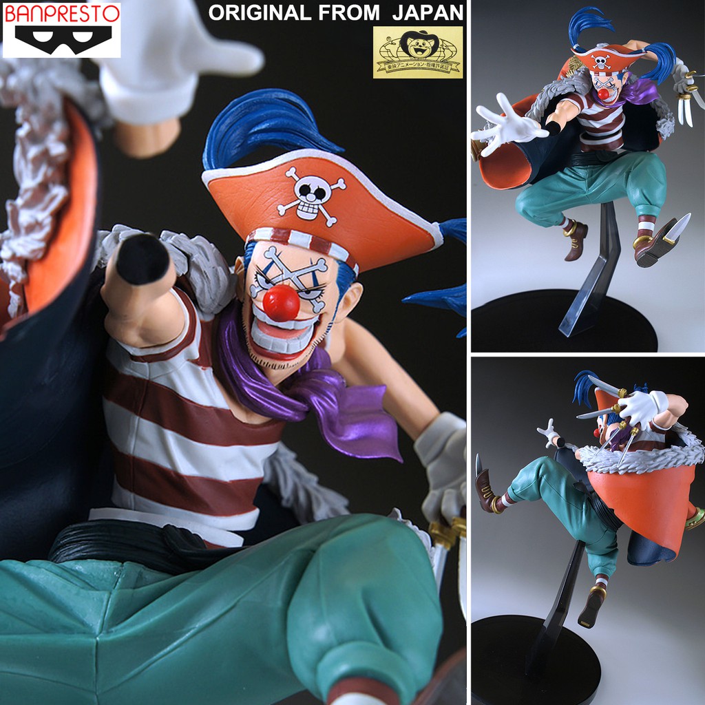 Figure งานแท้ Original แมวทอง Banpresto One Piece วันพีซ เต็มพิกัดสลัดจอมลุย วันพีช Clown Buggy ตัวตลก บากี้