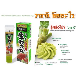 เฮ้าส์ เนริ วาซาบิ (ซอสวาซาบิชนิดหลอด) 43 กรัม House Neri Wasabi 43 g