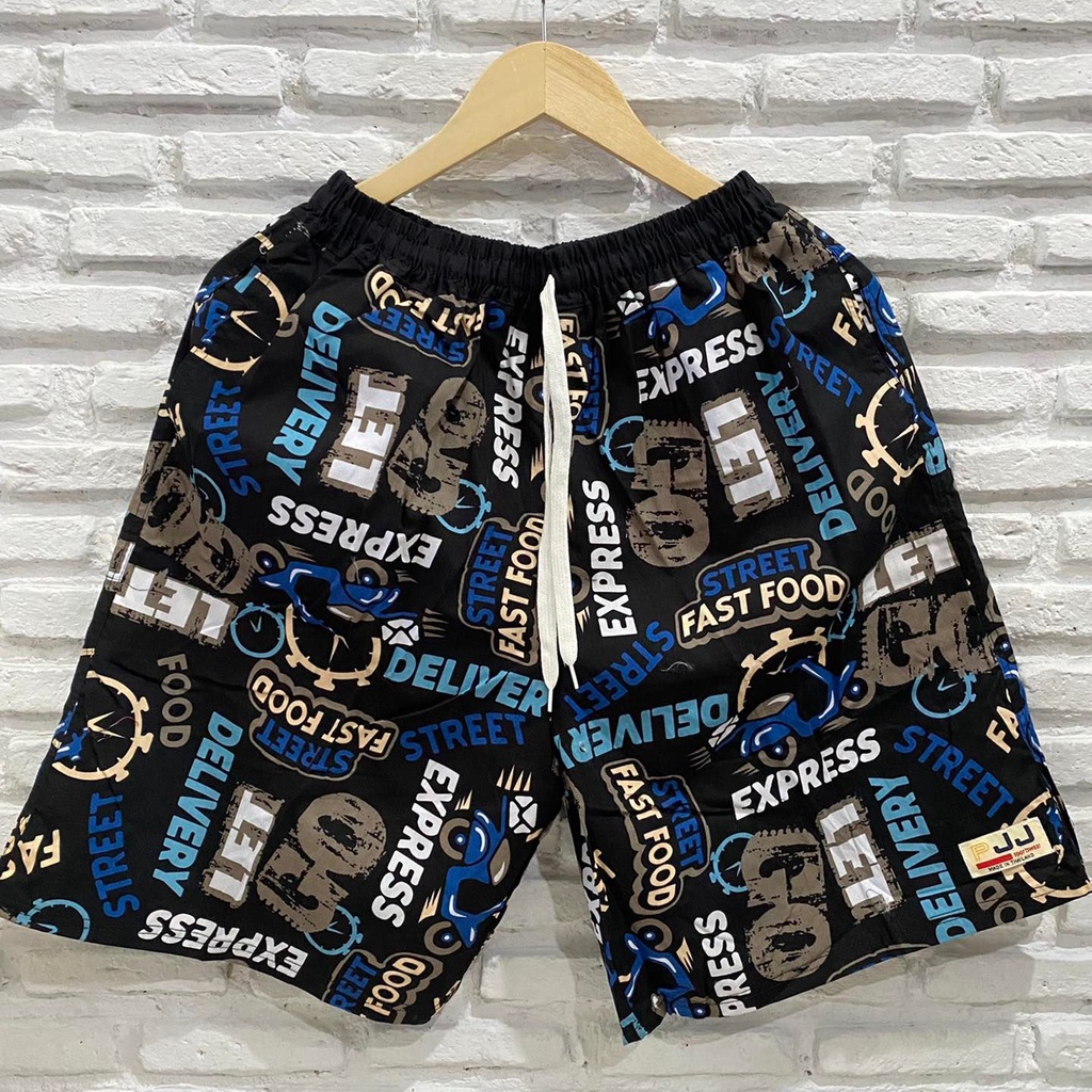 [ไซส์ M/L] PJJ กางเกงเจเจแท้  กางเกงขาสั้น ยางยืด ลายเดลิเวอรี่ [ไซส์ M/L] ราคาถูก ใส่ได้ทั้งชาย/หญิง