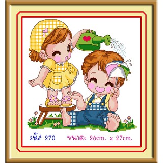 ไอแอมครอสติช iamcrossstitch DIY รหัส L-270 30x30 cm. ชุดอุปกรณ์งานฝีมือปักครอสติชครบชุด