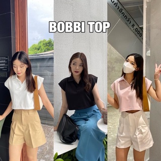 Bobbi top เสื้อครอปคอปกแขนปีก oversize (nita.bkk)