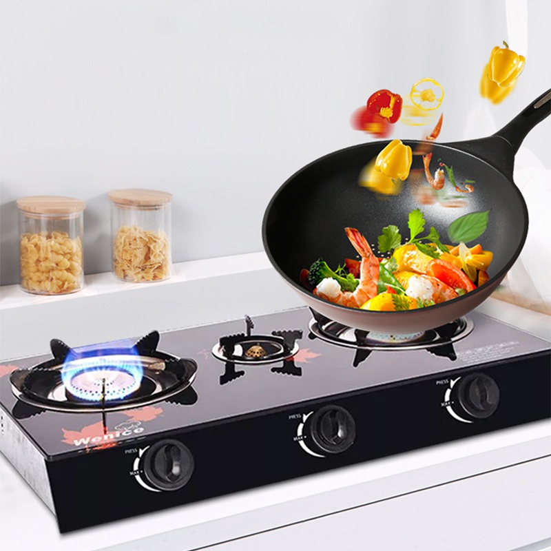 WJ เตาแก๊สแบบ 3 หัว ทำความสะอาดง่าย แบบฝังโต๊ะเตาไฟแรง ไม่เป็นสนิม gas stove เตาแก๊สหัวฟู่ ทนทานการใช้ ราคา ถูกที่สุด ดีลบีเคเค แกลเลอรีภาพที่ 8