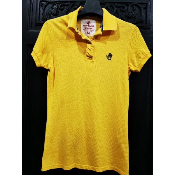เสื้อโปโล​ Body Grove สีเหลือง​#มือสอง