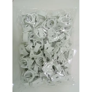 คลิปก้ามปู(50,100ชิ้น)ขนาด 3/8"(3หุน), 1/2”(4หุน), 3/4"(6หุน), 1" คลิปจับท่อ คลิปก้ามปู คลิปจับท่อPVC ที่ยึดท่อPVC