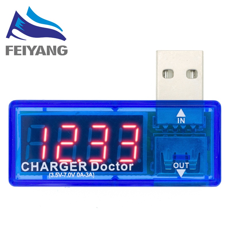 จอแสดงผลดิจิตอลร้อน Mini USB Power Current เครื่องวัดแรงดันไฟฟ้าเครื่องทดสอบแบบพกพามินิ Current และแรงดันไฟฟ้าเครื่องตรวจจับ Charger Doctor