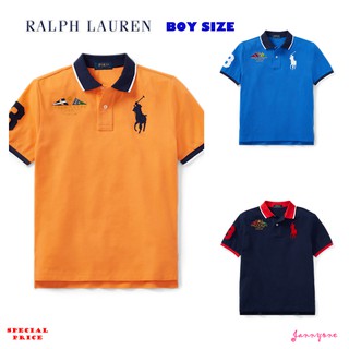 RALPH LAUREN FEATHERWEIGHT COTTON MESH POLO ( BOY SIZE 8-20)