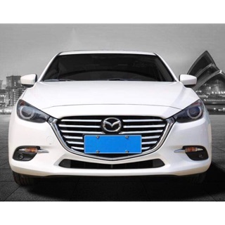 คิ้วกระจังหน้าโครเมี่ยม  Mazda3 2014-2019