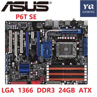 original motherboard for ASUS P6T SE LGA 1366 DDR3 24GB USB2.0 Core i7 Extreme/Core i7 X58 Desktop used motherborad