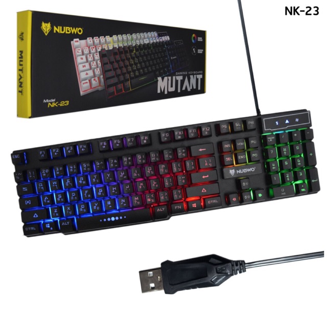 Nubwo คีย์บอร์ดเกมมิ่งSavage Gaming keyboard NK-23 (black