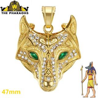 Wolf King Titanium Talisman Luck Charm Amulet Pendant-Gold