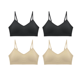 Sabina เสื้อชั้นใน (Set 4 ชิ้น) รุ่น Soft Collection รหัส SBXK260BK+SBXK260CD สีดำ/สีเนื้อเข้ม