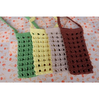 กระเป๋าถักใส่โทรศัพท์เอาใจสายเกา (Phone bag)