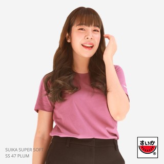 แตงโม (SUIKA) - เสื้อยืดคอกลม SUPERSOFT สี SS47 PLUM