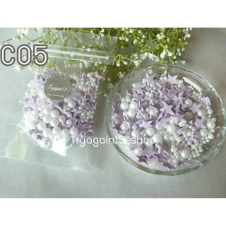 น้ำตาลตกแต่งเค้ก ตกแต่งคัพเค้ก กินได้คละแบบ สีน่ารักมาก 30g