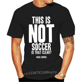 เสื้อยืดผ้าฝ้ายพิมพ์ลายขายดี เสื้อยืดพิมพ์ลาย This Is Not Soccer Is That Clearรักบี้