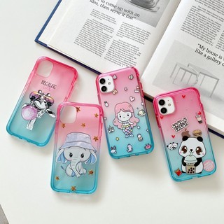 พร้อมส่ง🚚 เคสขอบสี 2in1 ~ การ์ตูน ~ ขอบสีนิ่ม คลุมรอบ