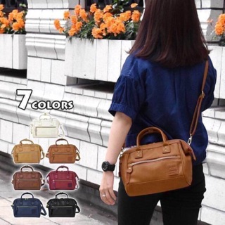 Anello polyester 2 way mini boston bag