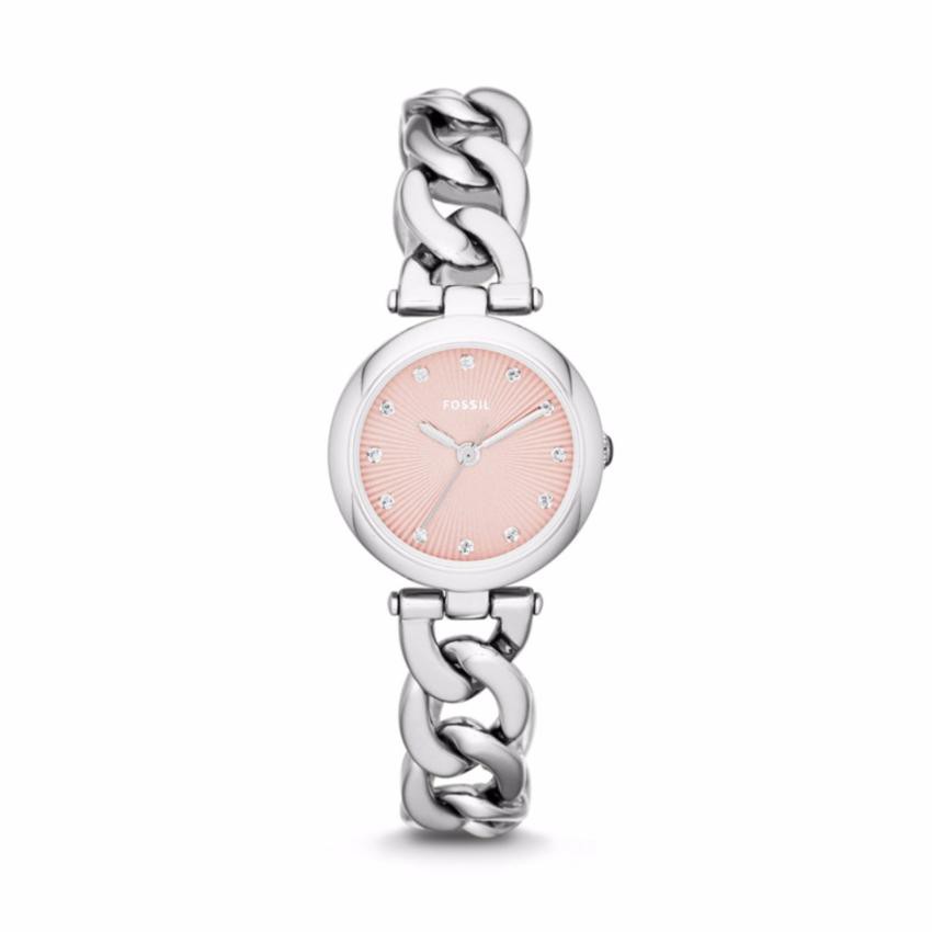 นาฬิกา Fossil Women's Olive Stainless Steel Link Bracelet Watch 28mm ES3506