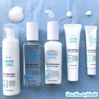 พร้อมส่ง Etude Soon Jung Cica Balm/ Toner/ Cream/ Emulsion/ Cleanser/ pH 5.5 Relief Toner/ Sleeping Pack รวมครบ