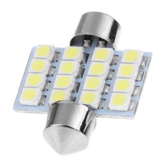 หลอดไฟติดป้ายทะเบียนรถยนต์ 3528 16 SMD LED 1 ชิ้น