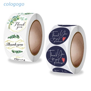 Colo yu สติกเกอร์ฉลาก Thank You ทรงกลม สําหรับติดกล่องของขวัญ ขนมหวาน 500 ชิ้น