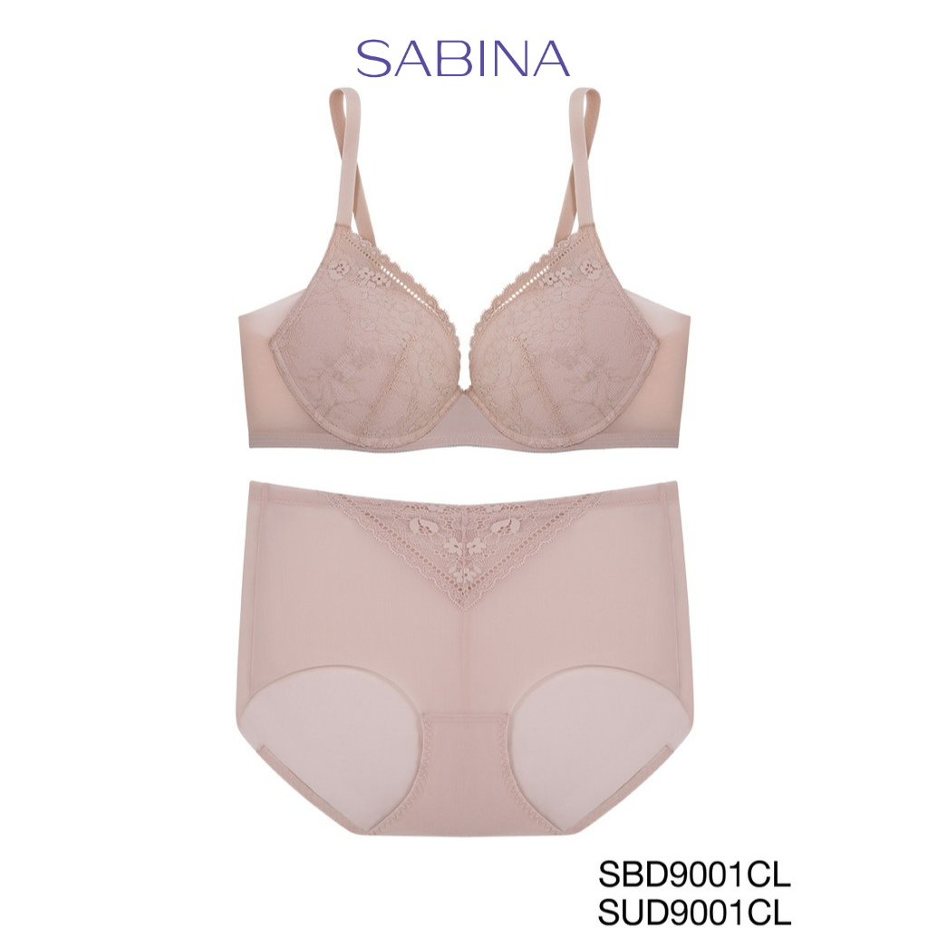 Sabina เซ็ตชุดชั้นใน Seamless Fit รุ่น Perfect Bar รหัส SBD9001CL+SUD9001CL สีนู้ด