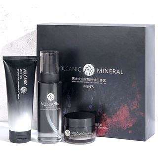 EZILU Men’s Volcanic Mineral Oil Comtrol 3in1 Set ชุดผลิตภัณฑ์ดูแลผิวหน้าผู้ชายสูตรน้ำแร่ธรรมชาติจากภูเขาไฟสุดพิเศษ