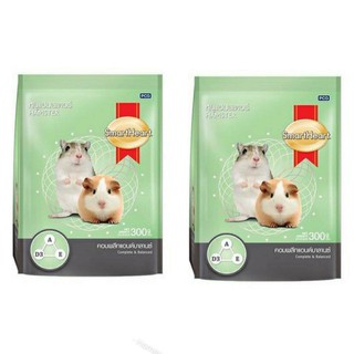 Smartheart Hamster 300 g  อาหารหนูแฮมสเตอร์ สมาร์ทฮาร์ท สูตรคอมพลีทแอนด์บาลานซ์ ขนาด 300กรัมx2ถุง