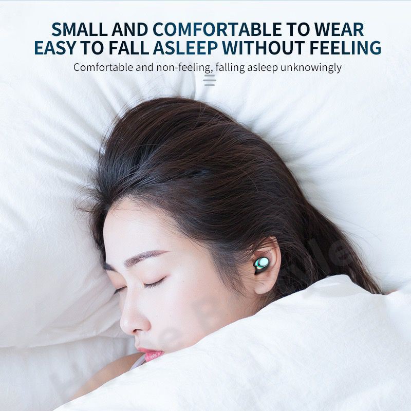 หูฟังบลูทูธไร้สาย พร้อมกล่องชาร์จ Bluetooth V5.0 ios Android หูฟังไร้สายมินิ สามารถใช้เป็น Power bank ได้
