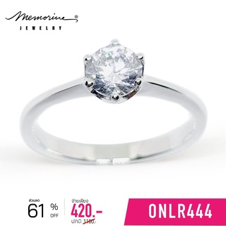 Memorine Jewelry แหวนเงินแท้ 925 ฝังเพชรสวิส (CZ) : ONLR444