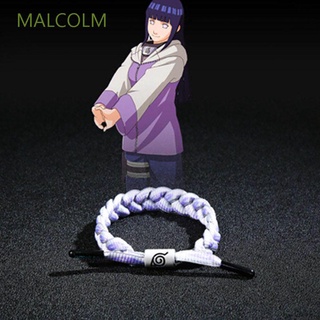 Malcolm สร้อยข้อมือกําไลข้อมือเชือกถักแฮนด์เมดลายการ์ตูนนารูโตะหลากสีสําหรับผู้หญิงและผู้ชาย